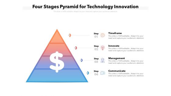 Four Stages Pyramid For Technology Innovation Ppt PowerPoint Presentation File Portrait PDF