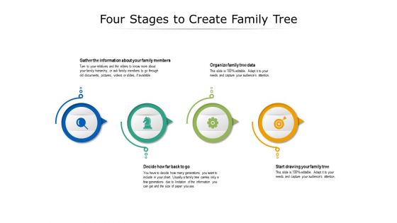 Four Stages To Create Family Tree Ppt PowerPoint Presentation Icon Background Images PDF