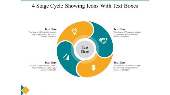Four Step Cycle Process Arrows Squares Ppt PowerPoint Presentation Complete Deck
