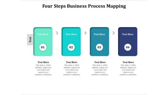 Four Steps Business Process Mapping Ppt PowerPoint Presentation File Format Ideas PDF