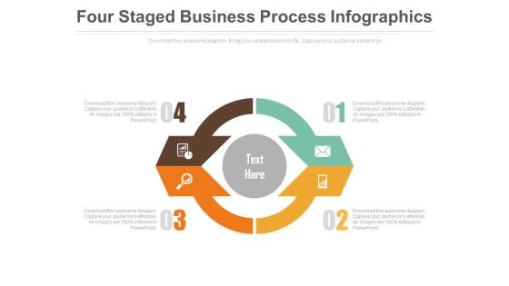 Four Steps Circular Infographic Powerpoint Slides