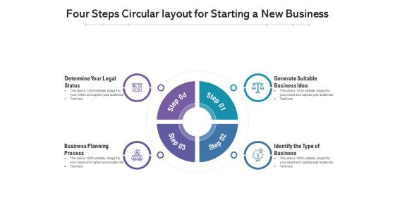 Four Steps Circular Layout For Starting A New Business Ppt PowerPoint Presentation File Graphics Tutorials PDF Four Steps Circular Layout For Starting A New Business Ppt PowerPoint Presentation File Graphics Tutorials PDF