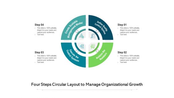 Four Steps Circular Layout To Manage Organizational Growth Ppt PowerPoint Presentation Gallery Introduction PDF