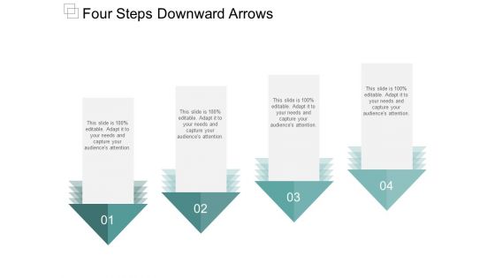 Four Steps Downward Arrows Ppt PowerPoint Presentation Show Smartart
