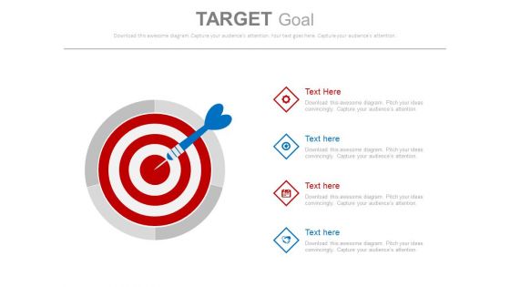 Four Steps For Business Goal Achievement Powerpoint Slides