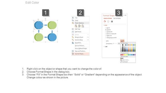 Four Steps For Return On Working Capital Powerpoint Template