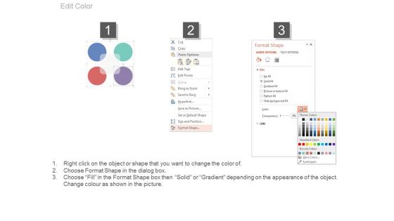 Four Steps Global Business Agenda Illustration Powerpoint Template