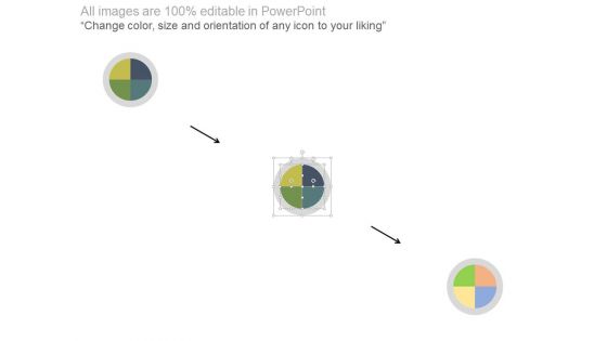 Four Steps In Circle Chart Powerpoint Template