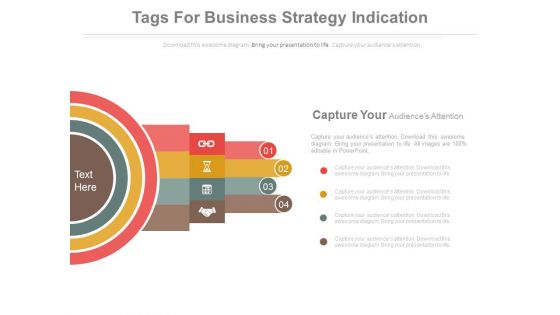 Four Steps Infographics For Target Planning Powerpoint Template
