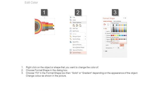 Four Steps Infographics For Target Planning Powerpoint Template