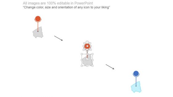 Four Steps Map Diagram For Business Powerpoint Slides