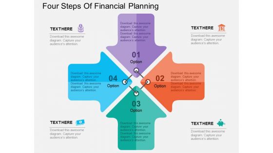 Four Steps Of Financial Planning Powerpoint Templates