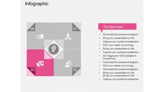 Four Steps Of Globe Business Planning Powerpoint Template