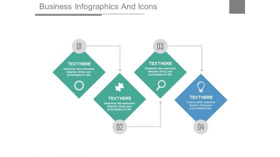Four Steps Of Innovative Business Process Powerpoint Template