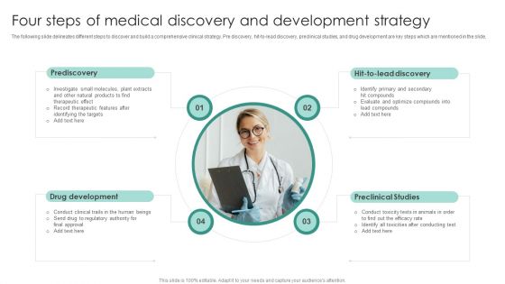 Four Steps Of Medical Discovery And Development Strategy Professional PDF