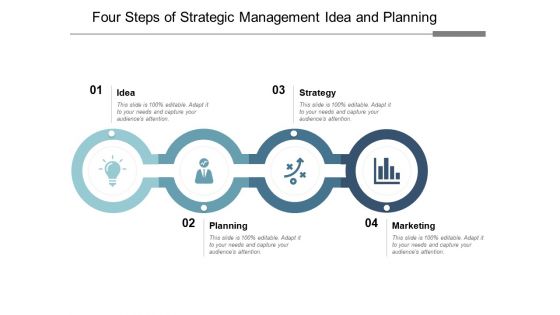 Four Steps Of Strategic Management Idea And Planning Ppt Powerpoint Presentation Slides Show