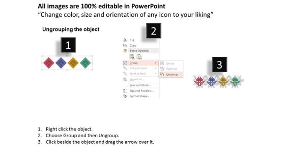 Four Steps Of Strategy Implementation Process Powerpoint Template
