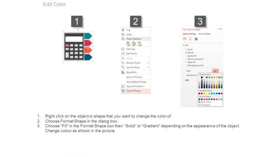 Four Steps On Calculator For Financial Planning Powerpoint Slides