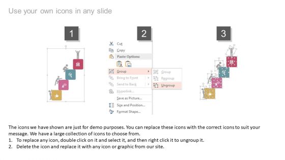Four Success Steps For Competition Powerpoint Slides