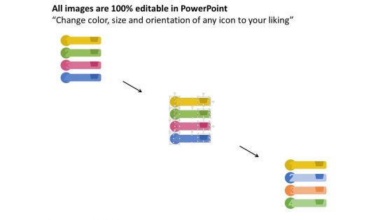 Four Tags For Strategy Planning Process Powerpoint Template