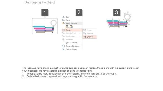 Four Tags With Magnifier For Solution Powerpoint Slides