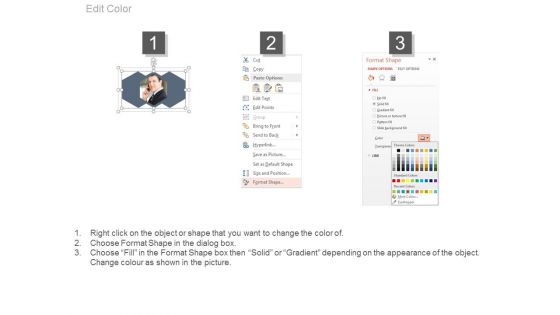 Four Team Members On Social Media Networks Powerpoint Slides