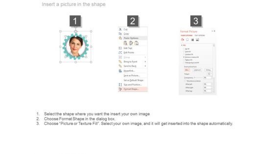 Four Team Pictures Gears Design Powerpoint Slides