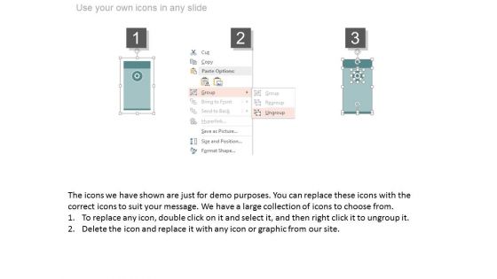 Four Text Boxes For Business Agenda Implementation Powerpoint Slides