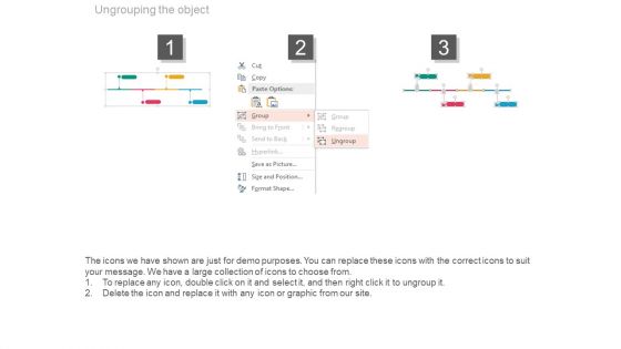 Four Years Tags Timeline Diagram Powerpoint Slides