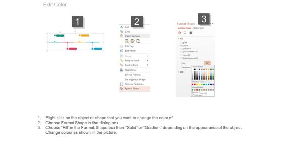 Four Years Tags Timeline Diagram Powerpoint Slides
