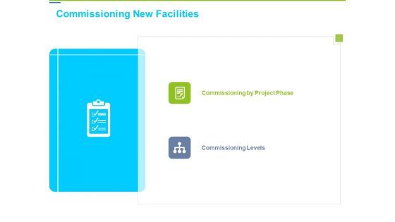 Framework Administration Commissioning New Facilities Ppt Visual Aids Pictures PDF