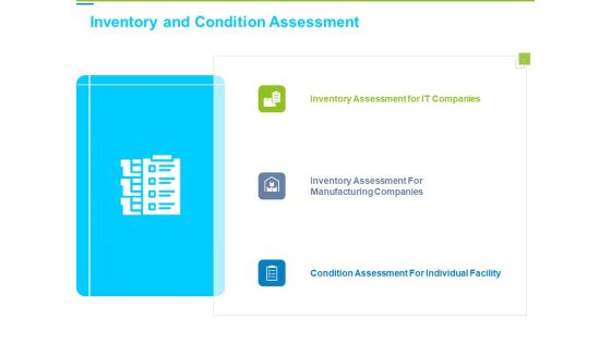 Framework Administration Inventory And Condition Assessment Ppt Icon Brochure PDF