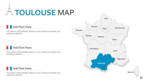 France Country And Federation Map PowerPoint Template