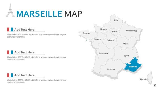 France Country And Federation Map PowerPoint Template