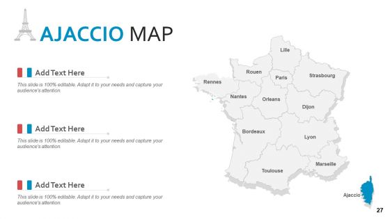 France Country And Federation Map PowerPoint Template