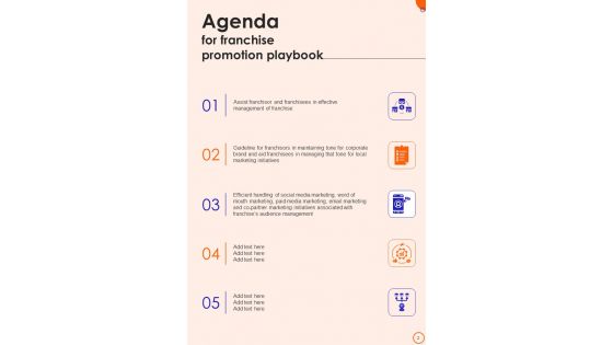 Franchise Promotion Playbook Template