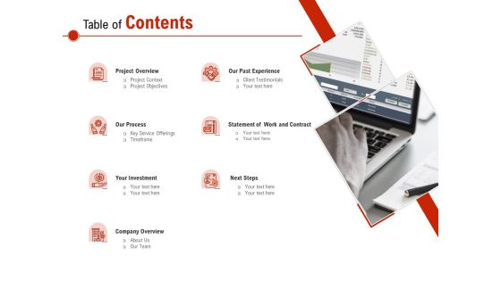 Freelance Writer Table Of Contents Ppt PowerPoint Presentation Layouts Model PDF
