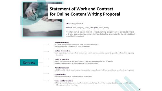 Freelance Writing Proposal Ppt PowerPoint Presentation Complete Deck With Slides