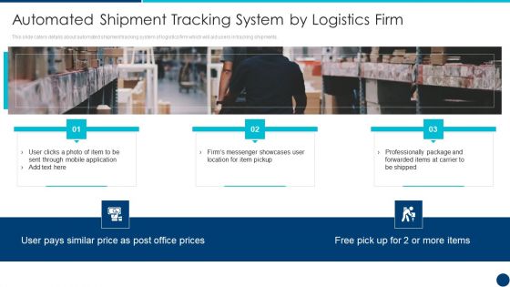 Freight Forwarding Agency Automated Shipment Tracking System By Logistics Firm Ppt Pictures Clipart Images PDF