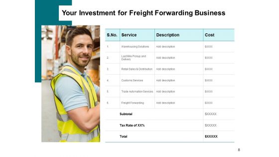 Freight Forwarding Business Proposal Ppt PowerPoint Presentation Complete Deck With Slides