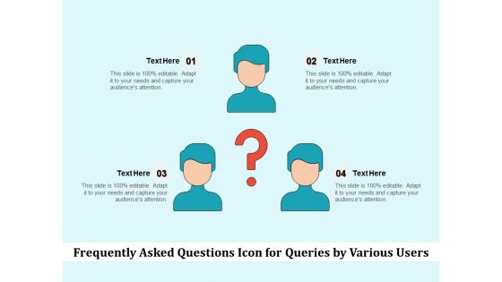 Frequently Asked Questions Icon For Queries By Various Users Ppt PowerPoint Presentation Gallery Styles PDF
