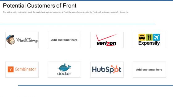 Front Series Venture Capital Funding Potential Customers Of Front Download PDF