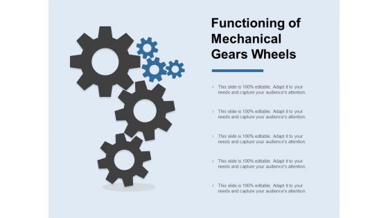 Functioning Of Mechanical Gears Wheels Ppt PowerPoint Presentation Layouts Show