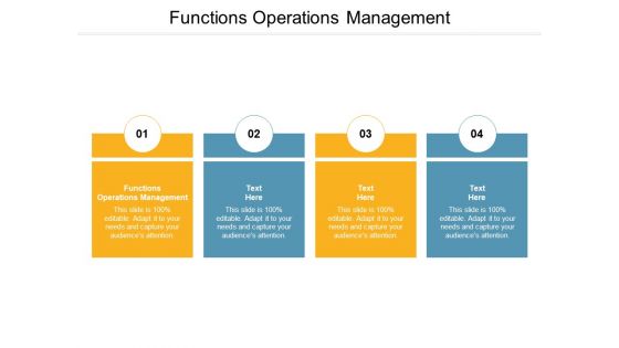 Functions Operations Management Ppt PowerPoint Presentation Styles Graphics Download Cpb