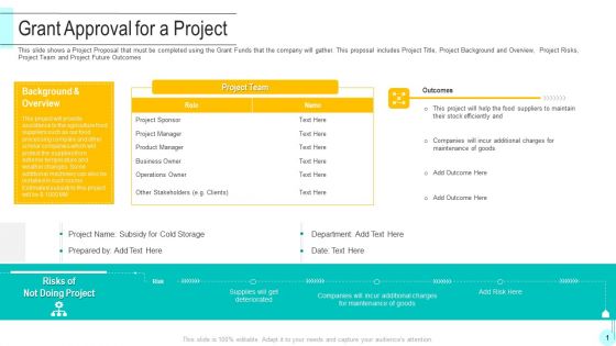 Funding Deck To Obtain Grant Facilities From Public Companies Grant Approval For A Project Ideas PDF