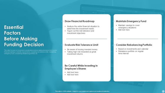 Funding Factors Ppt PowerPoint Presentation Complete Deck With Slides