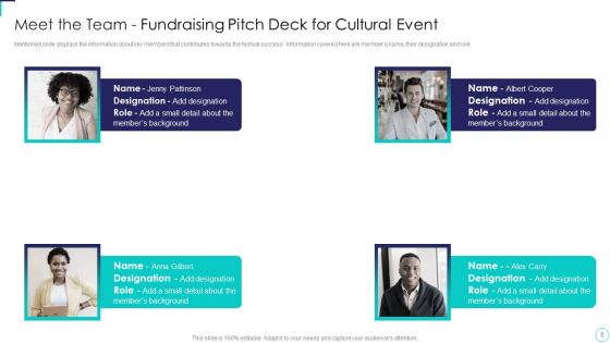 Fundraising Pitch Deck For Cultural Event Ppt PowerPoint Presentation Complete Deck With Slides