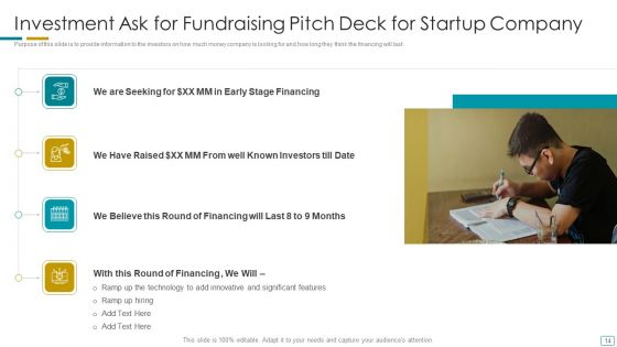 Fundraising Pitch Deck For Startup Company Ppt PowerPoint Presentation Complete With Slides