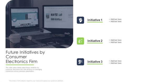 Future Initiatives By Consumer Electronics Firm Ppt Slides Example Topics PDF