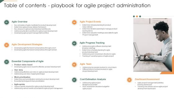 G9 Table Of Contents Playbook For Agile Project Administration Sample PDF G9 Table Of Contents Playbook For Agile Project Administration Sample PDF